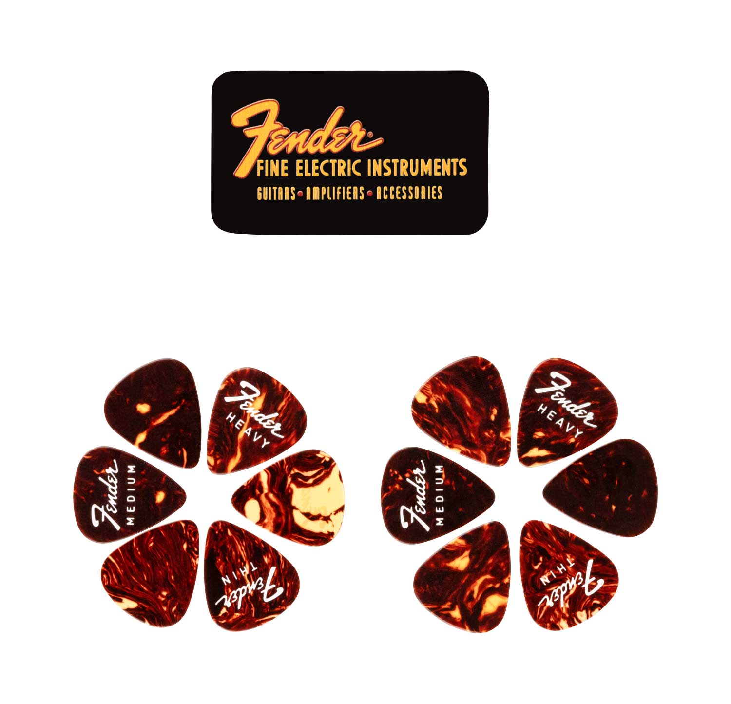 Fender Fine Electric Pick Tin 12 Plectrums guitarguitar