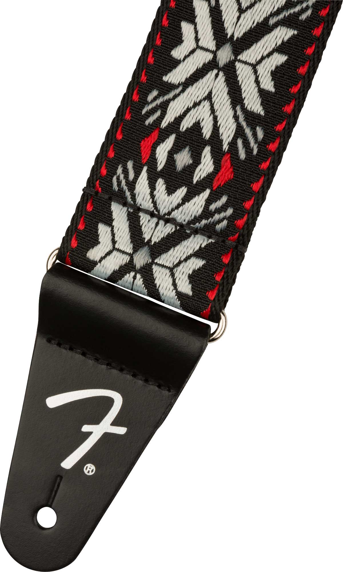 Fender Pasadena Woven Strap Red Snowflake | guitarguitar