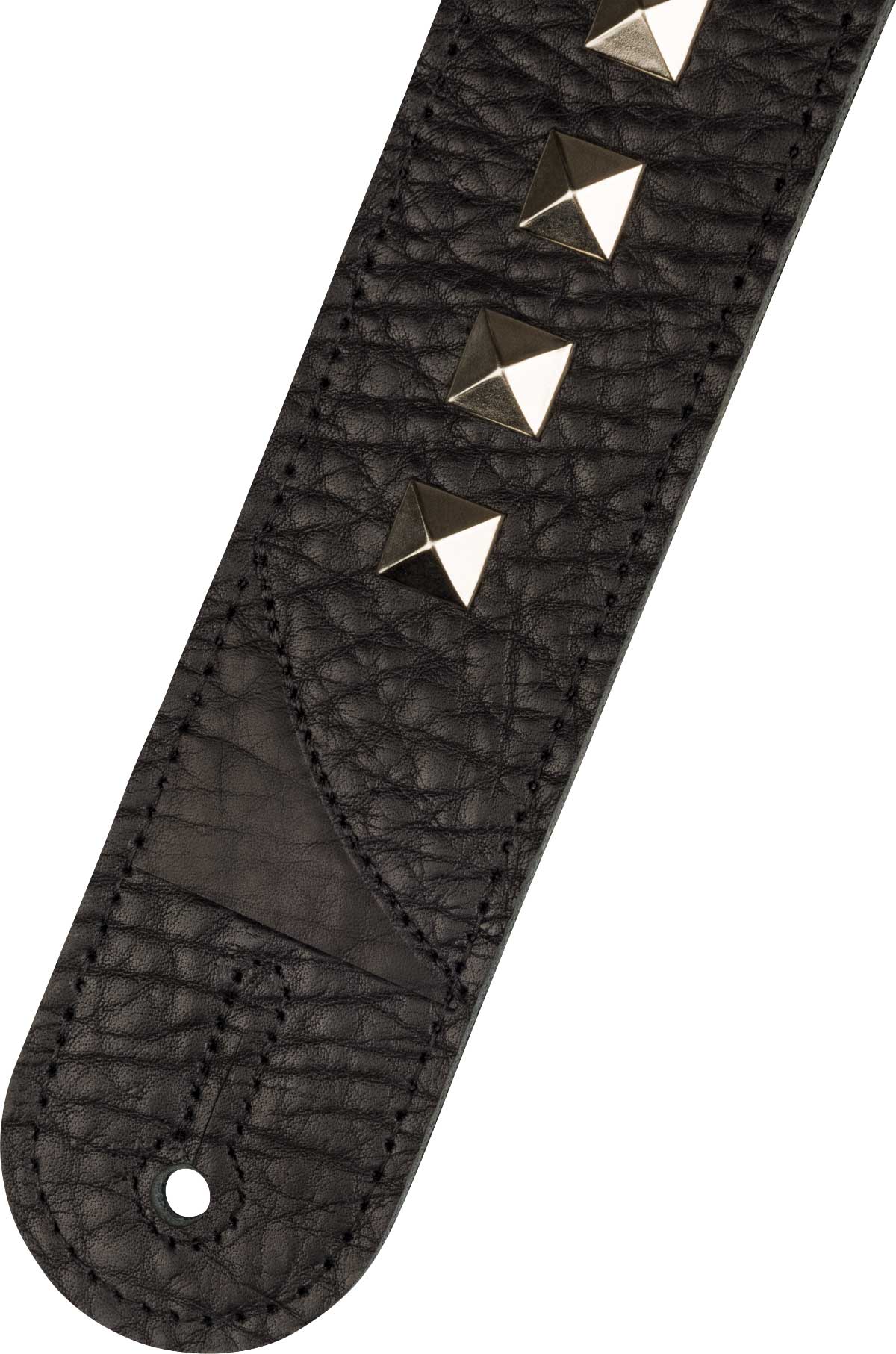 Jackson Metal Stud Leather Strap Black