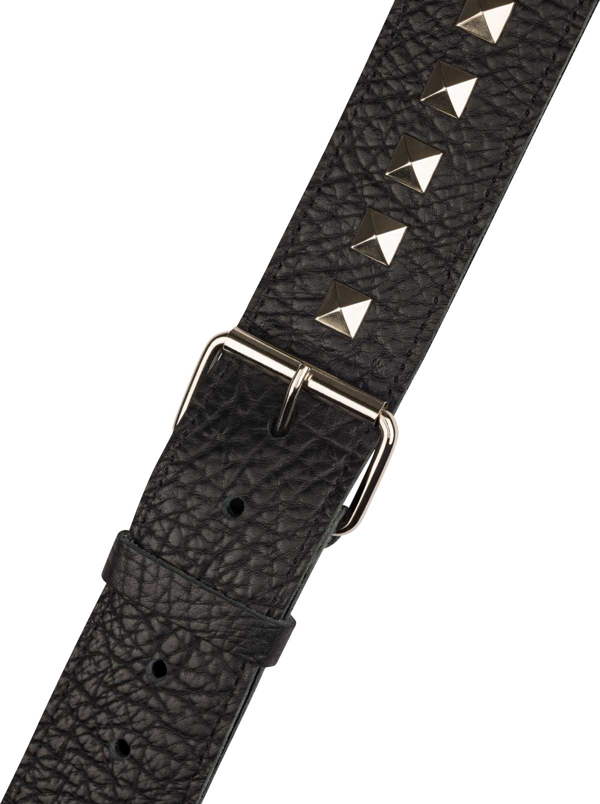 Jackson Metal Stud Leather Strap Black