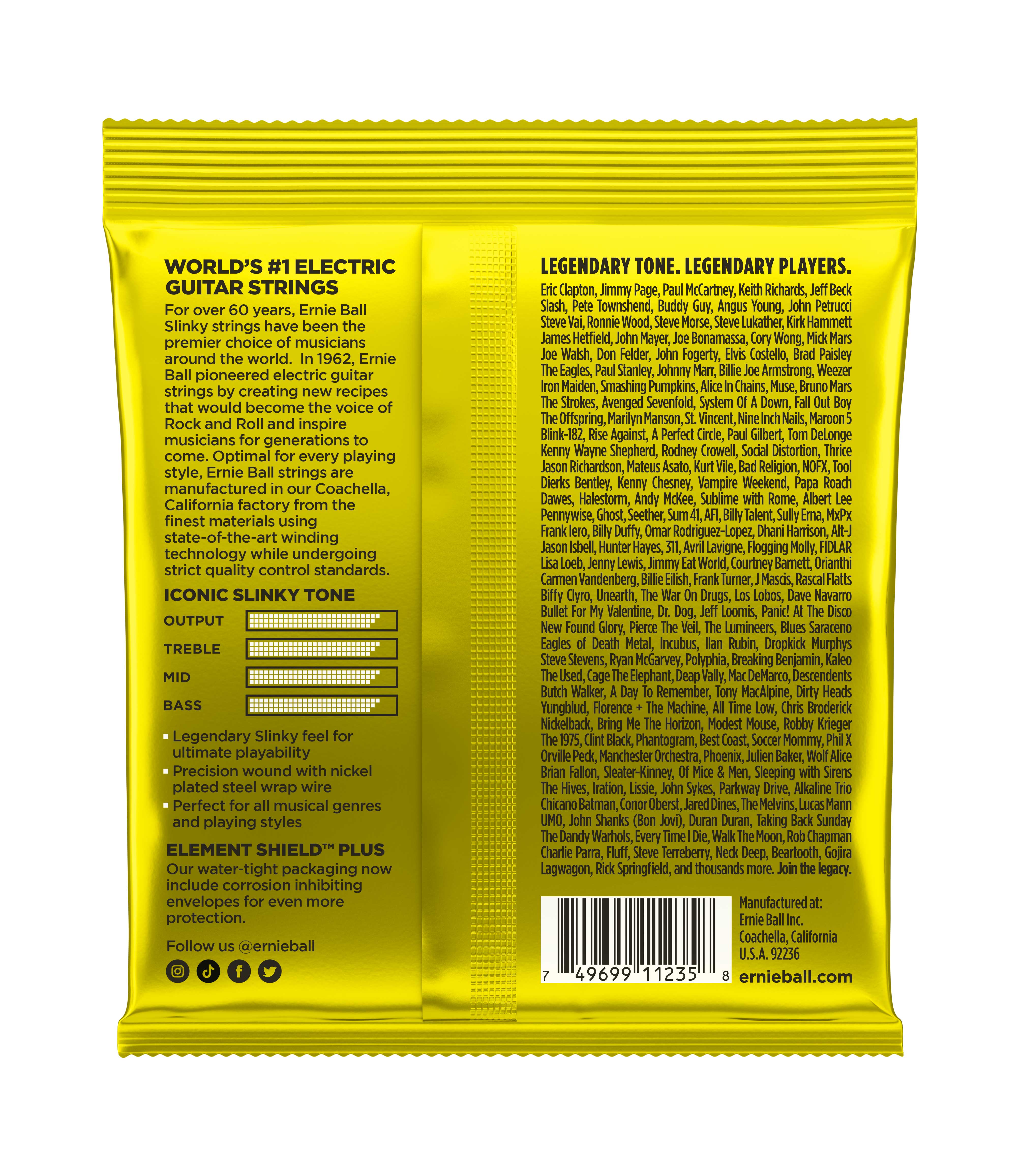 Ernie Ball Beefy Slinky 11-54 3 Set Pack | guitarguitar