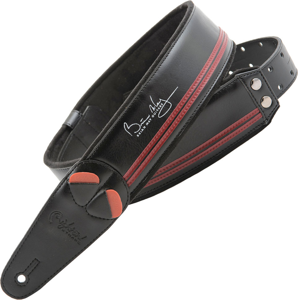 Brian May Black with Red Stripe Strap