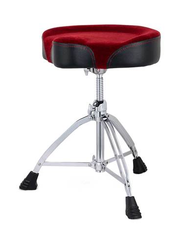 Mapex T865SER Saddle Top Double Braced Drum Throne with Red Cloth Top