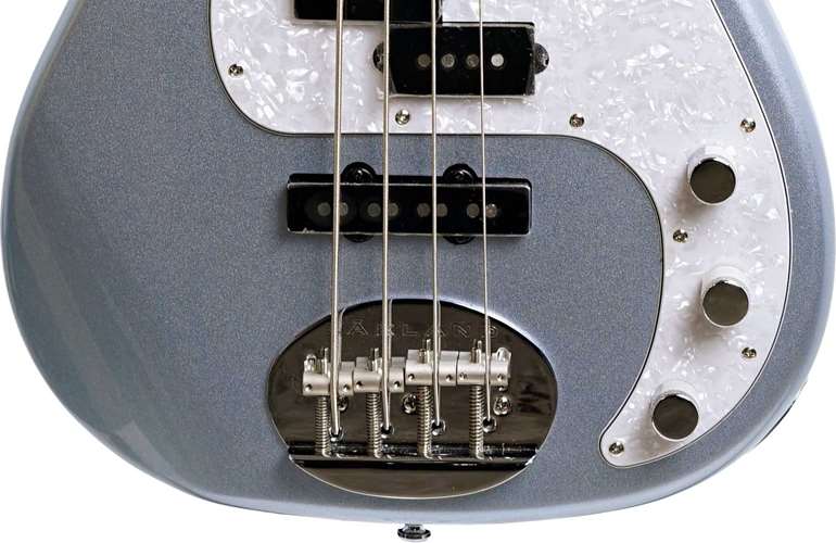 Lakland Vintage P style Skyline Bass with 1.5 Inch Neck Ice Blue Maple Lakland Vintage P style Skyline Bass with 1.5 Inch Neck Ice Blue Maple