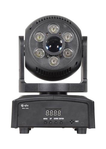 QTX MHS-100G 100W Spot-Wash LED Moving Head with GOBOs QTX MHS-100G 100W Spot-Wash LED Moving Head with GOBOs