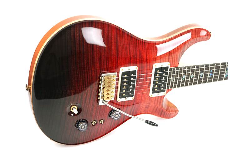 PRS Wood Library guitarguitar Exclusive Run Custom 24-08 Flame Maple Neck Red to Grey Black Fade 10 Top #0350159 PRS Wood Library guitarguitar Exclusive Run Custom 24-08 Flame Maple Neck Red to Grey Black Fade 10 Top #0350159