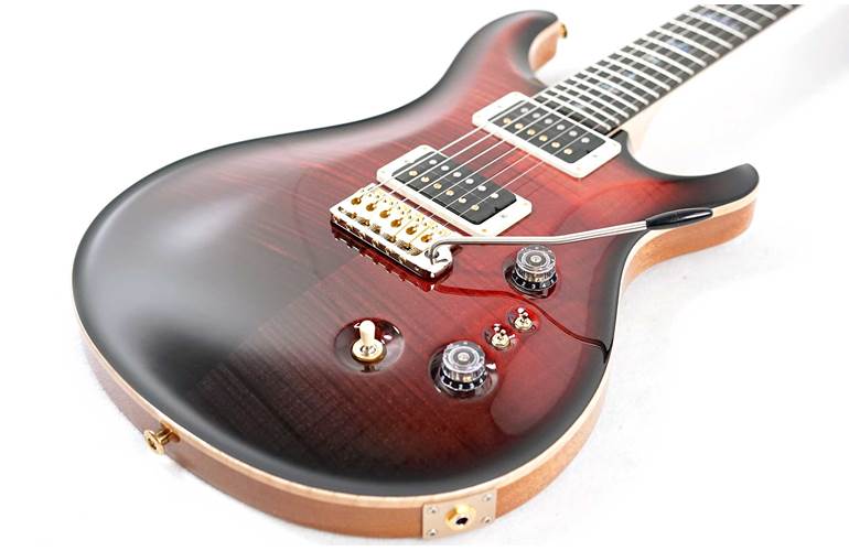 PRS Wood Library guitarguitar Exclusive Run Custom 24-08 Flame Maple Neck Red to Grey Black Fade #0350993 PRS Wood Library guitarguitar Exclusive Run Custom 24-08 Flame Maple Neck Red to Grey Black Fade #0350993
