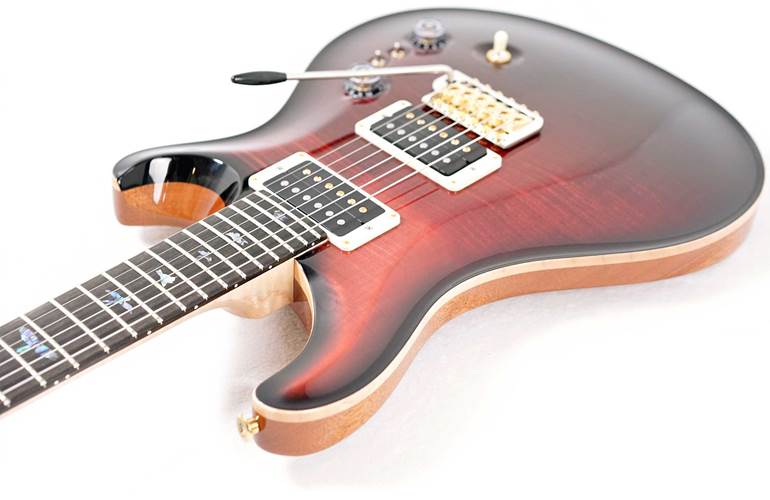 PRS Wood Library guitarguitar Exclusive Run Custom 24-08 Flame Maple Neck Red to Grey Black Fade #0350993 PRS Wood Library guitarguitar Exclusive Run Custom 24-08 Flame Maple Neck Red to Grey Black Fade #0350993