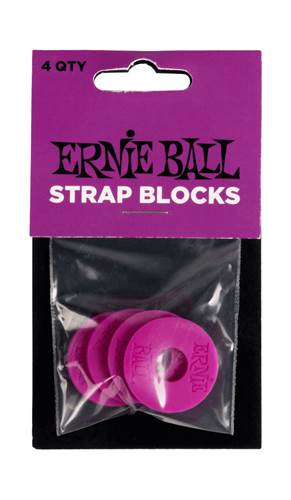 Ernie Ball Strap Blocks 4PK Purple