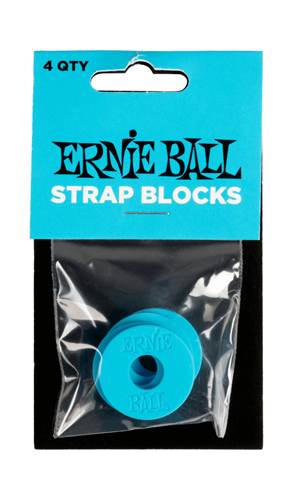Ernie Ball Strap Blocks 4PK Blue