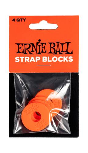 Ernie Ball Strap Blocks 4PK Red