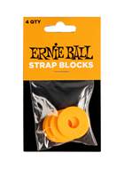 Ernie Ball Strap Blocks 4PK Orange