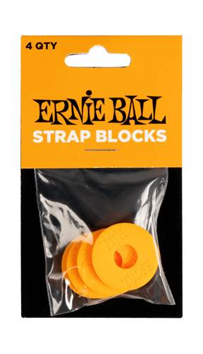 Ernie Ball Strap Blocks 4PK Orange
