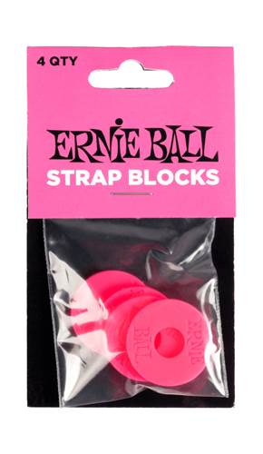 Ernie Ball Strap Blocks 4PK Pink