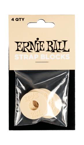 Ernie Ball Strap Blocks 4PK Cream