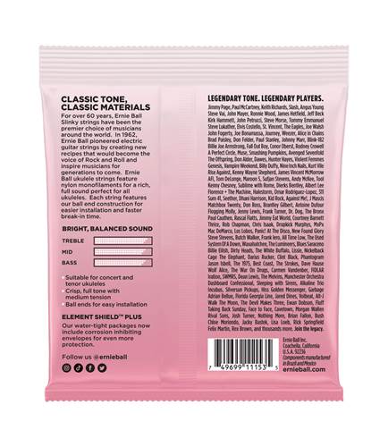Ernie Ball Ukulele Ball End Nylon Strings Clear with Wound G Ernie Ball Ukulele Ball End Nylon Strings Clear with Wound G