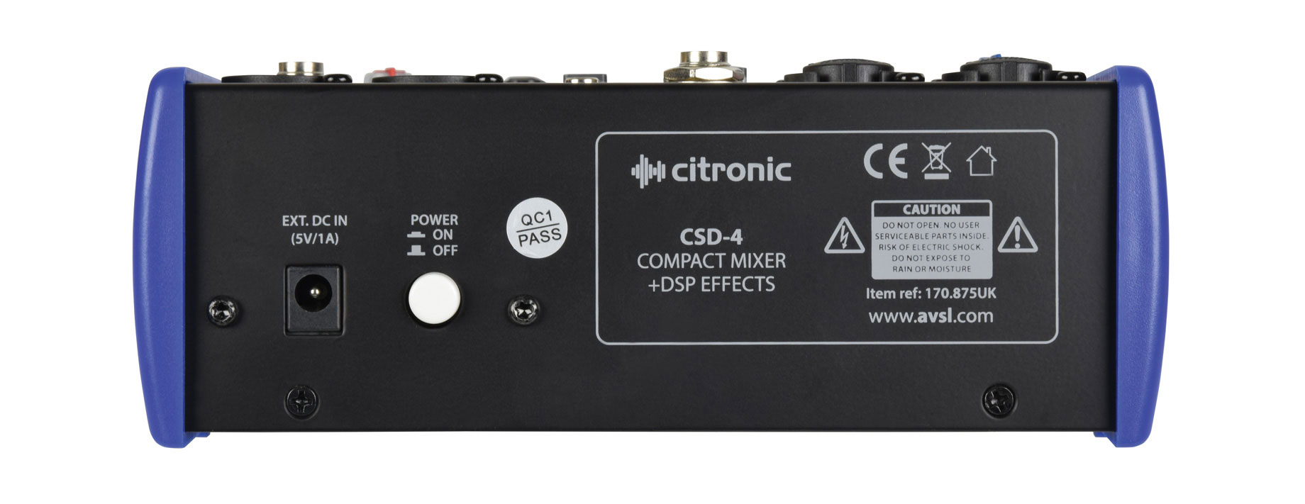 Citronic CSD-4 Compact Mixer with Bluetooth Wireless and DSP Effects	