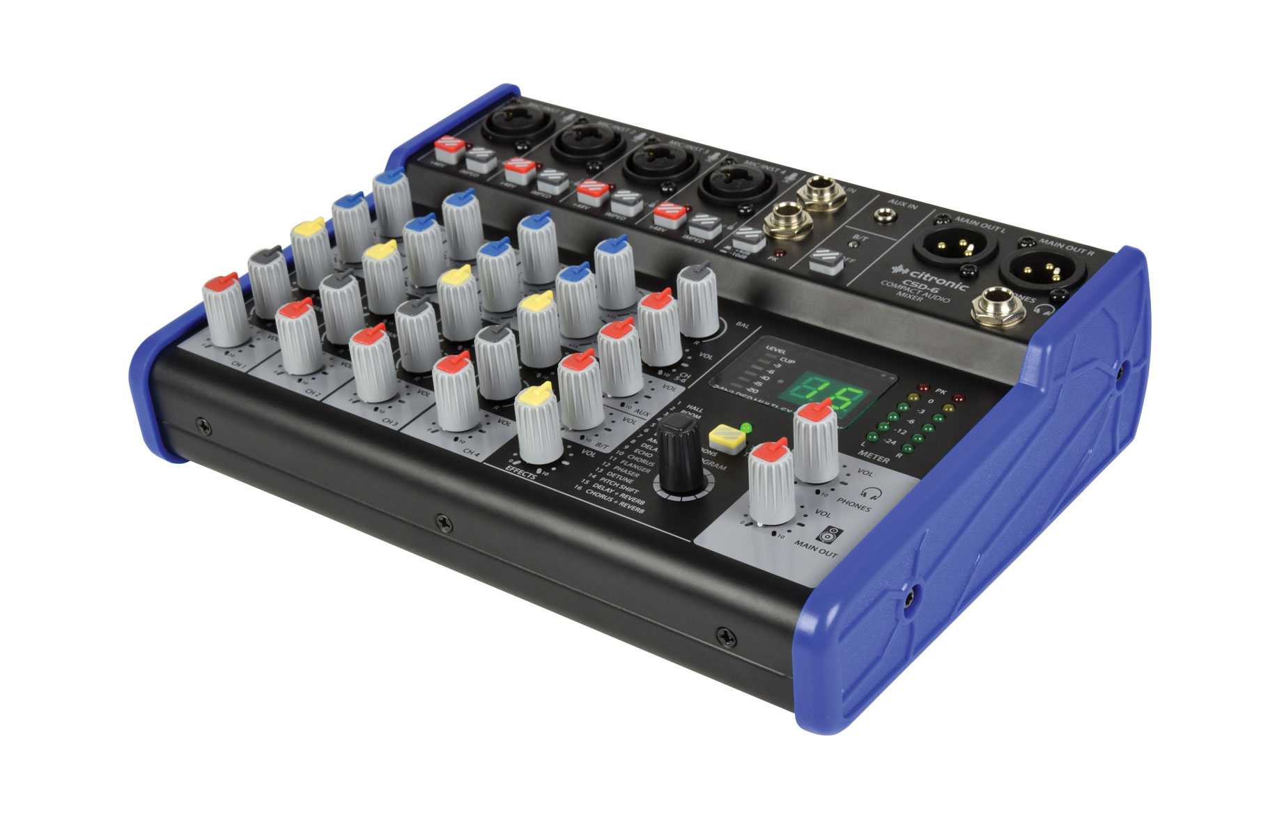 Citronic CSD6 Compact Mixer with Bluetooth Wireless and DSP Effects