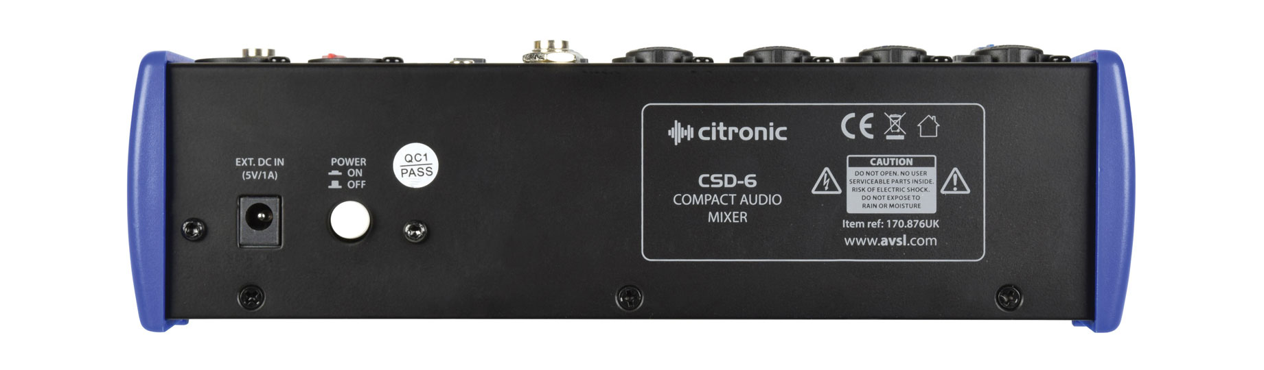 Citronic CSD-6 Compact Mixer with Bluetooth Wireless and DSP Effects	