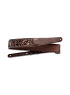 Taylor Vegan Leather Guitar Strap Chocolate Brown Sequin 2.25 Inch