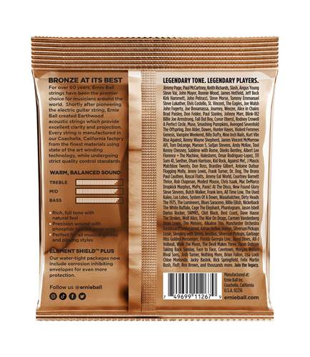 Ernie Ball Earthwood Phosphor Bronze Acoustic Guitar Strings Medium 13-56 (3 Set Pack) Ernie Ball Earthwood Phosphor Bronze Acoustic Guitar Strings Medium 13-56 (3 Set Pack)