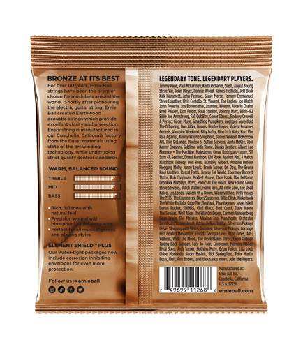 Ernie Ball Earthwood Phosphor Bronze Acoustic Guitar Strings Extra Light 10-50 (3 Set Pack) Ernie Ball Earthwood Phosphor Bronze Acoustic Guitar Strings Extra Light 10-50 (3 Set Pack)