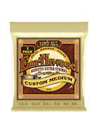 Ernie Ball Earthwood Custom Medium 80/20 Bronze Acoustic Guitar Strings 12.5-56 (3 Set Pack)