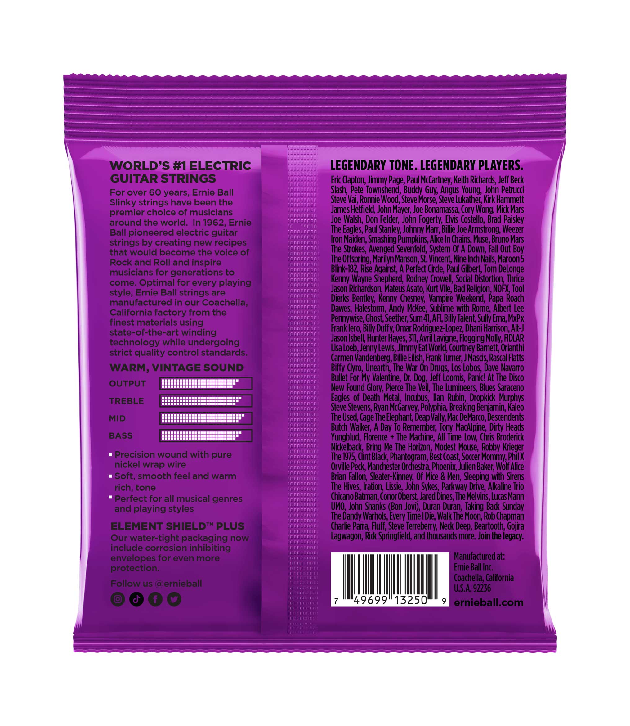 Ernie Ball Extra Slinky Classic Rock N Roll Pure Nickel Wrap