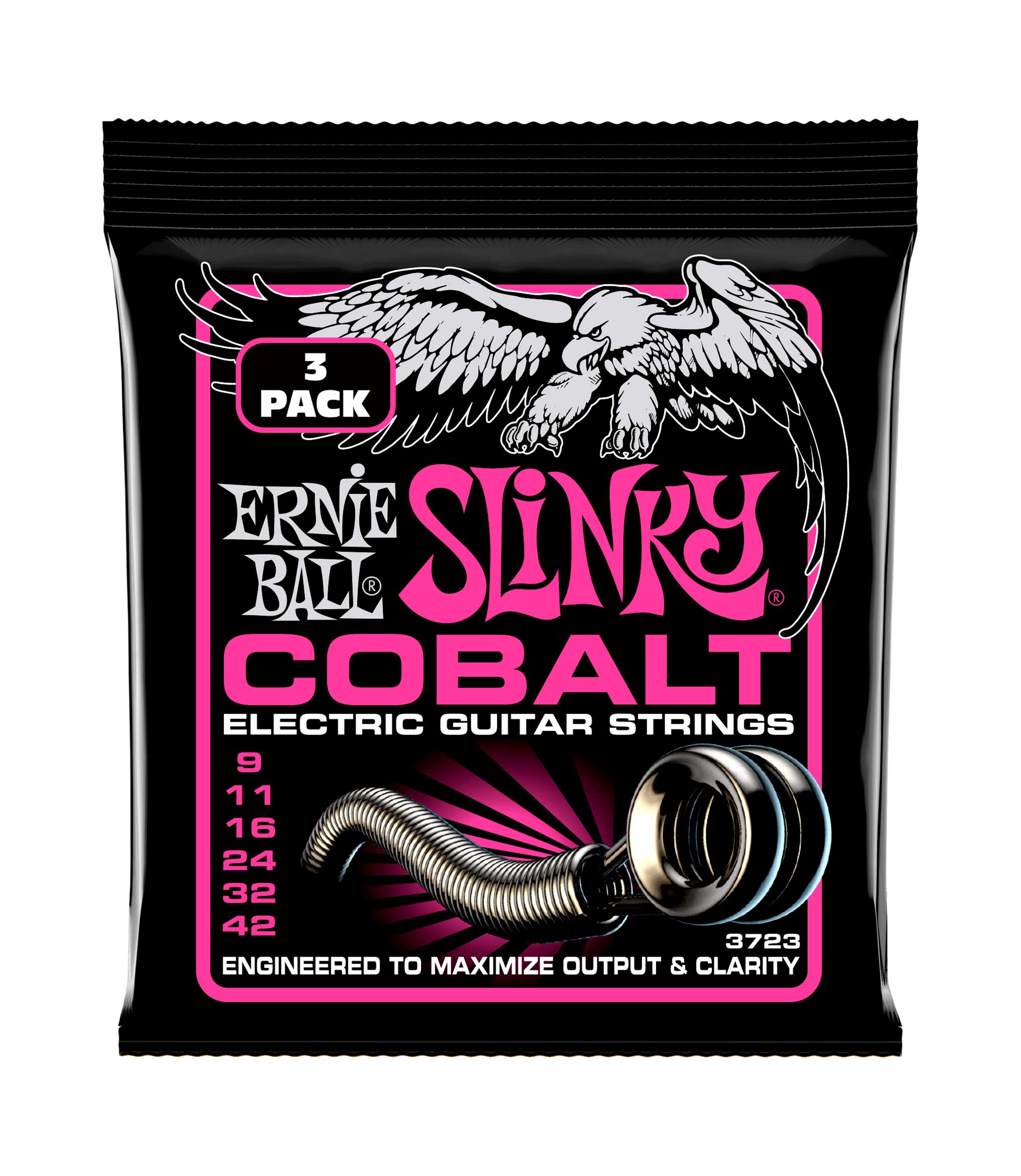 Ernie Ball Super Slinky Cobalt Electric Guitar Strings 9 42 3 Set