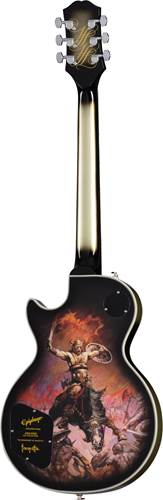 Epiphone Adam Jones Art Les Paul Custom Frazetta The Berserker - antique  silverburst Single cut electric guitar grey