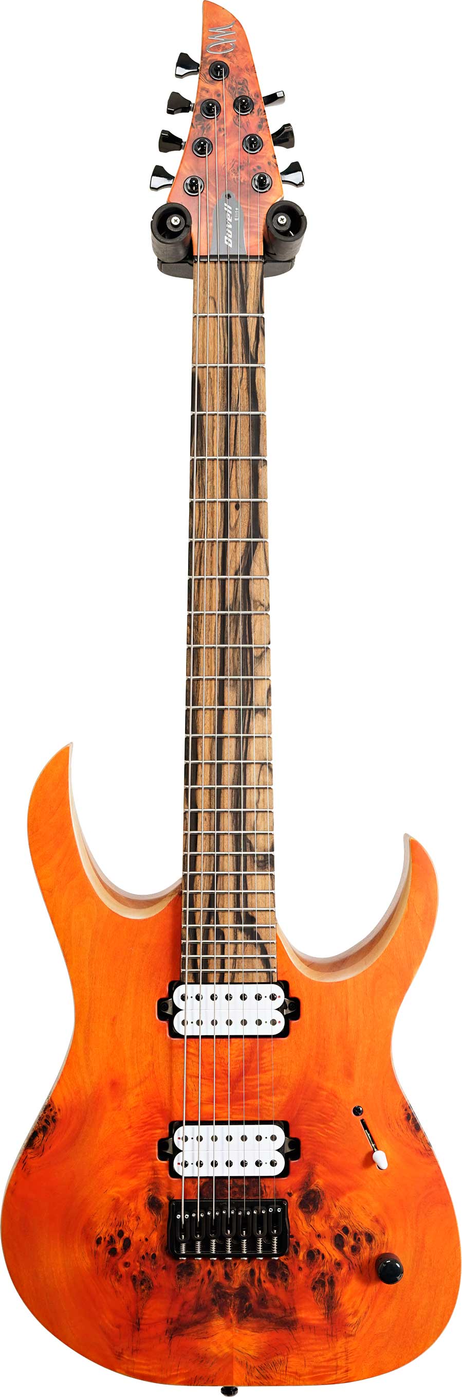 Mayones Duvell Elite 7 Trans Orange Satine, Bareknuckle TKO, Pale