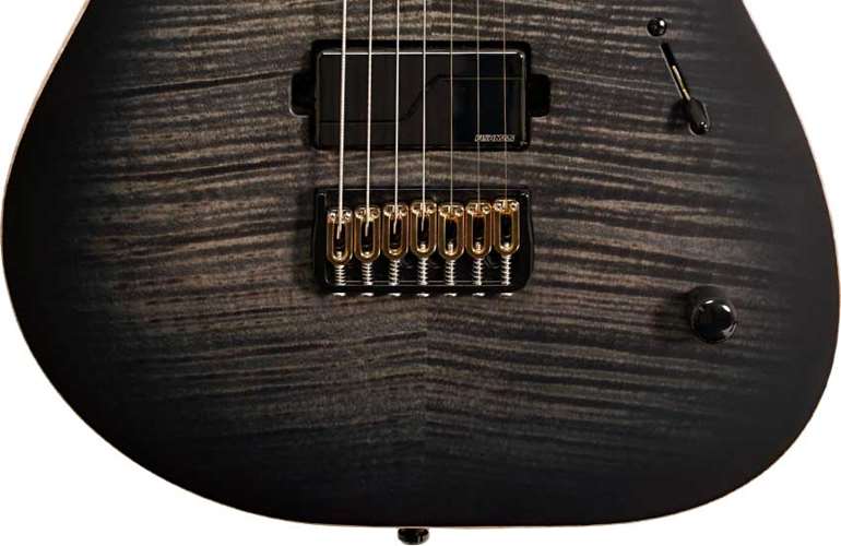 Mayones Duvell Elite 7 Trans Graphite Burst Satine Flamed Maple 4A Black Limba Fluence Modern 7 Mixed Hardware #DF2208104 Mayones Duvell Elite 7 Trans Graphite Burst Satine Flamed Maple 4A Black Limba Fluence Modern 7 Mixed Hardware #DF2208104