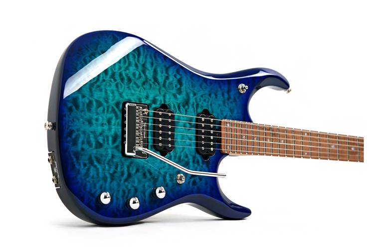 Music Man JP15 Cerulean Paradise Quilt Maple Fingerboard #H08438 Music Man JP15 Cerulean Paradise Quilt Maple Fingerboard #H08438