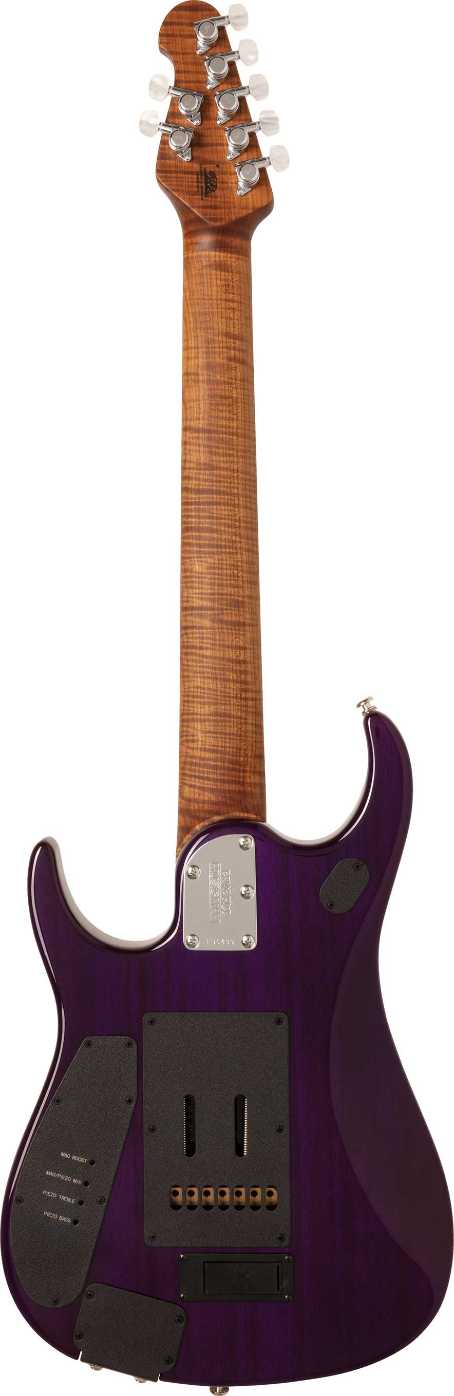 Music Man JP15 7 String Purple Nebula Quilt Maple Fingerboard