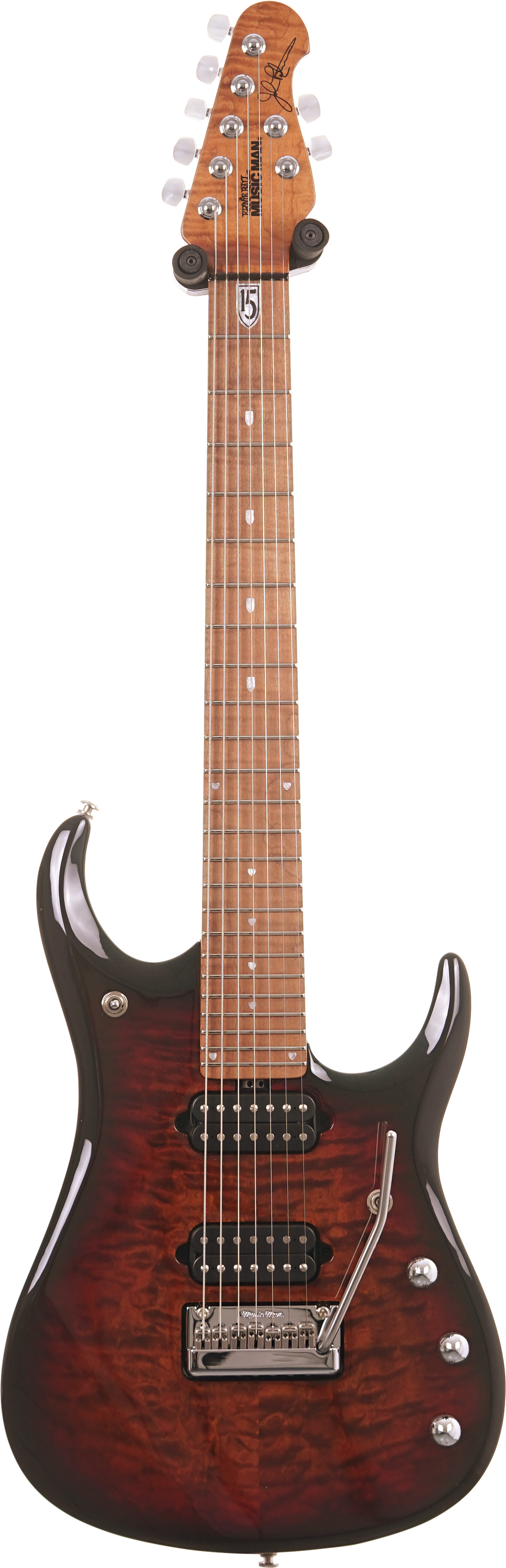 Music Man JP15 7 String Tiger Eye Quilt Maple Fingerboard #K07447