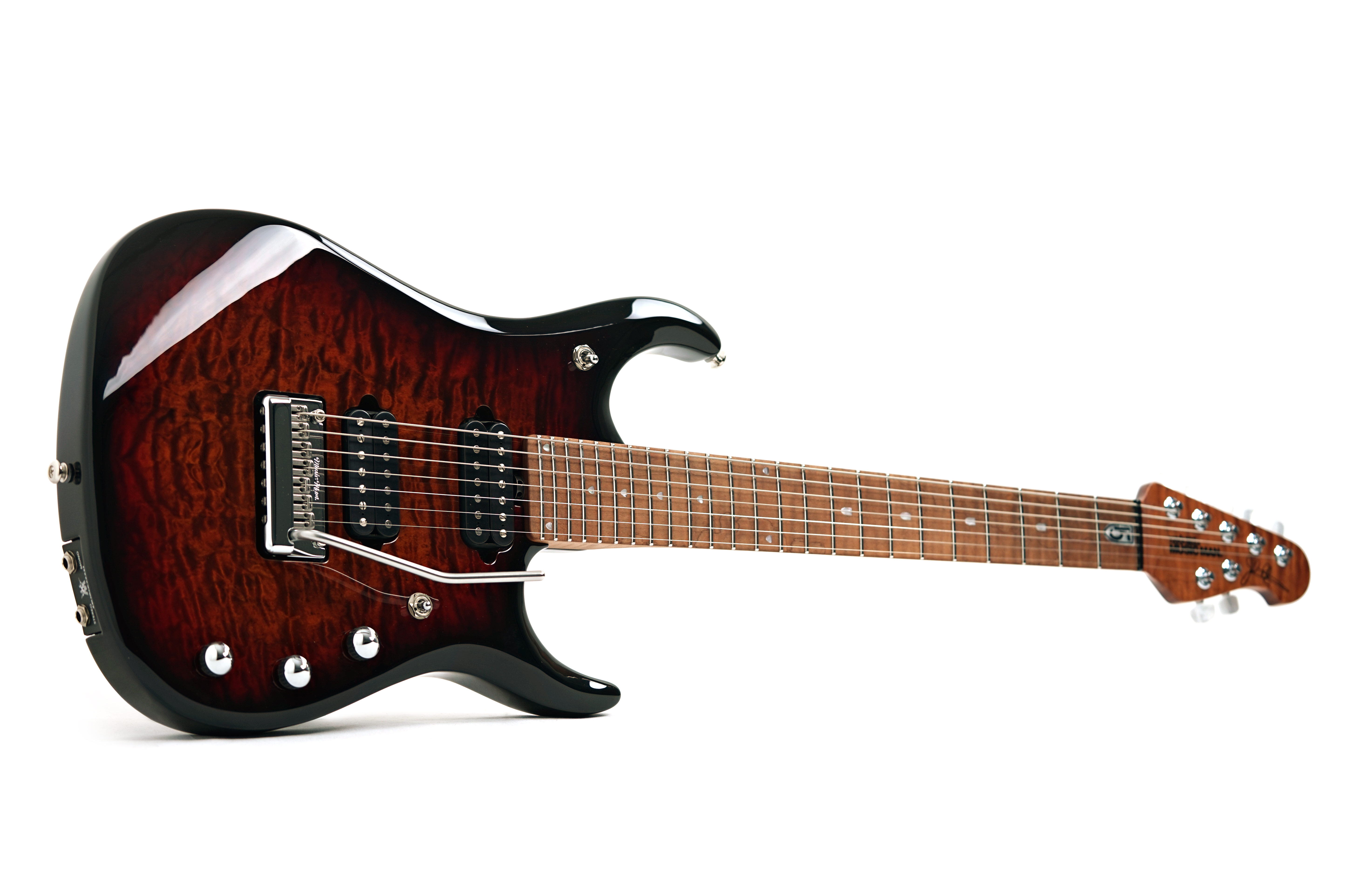 Music Man JP15 7 String Tiger Eye Quilt Maple Fingerboard #K07447