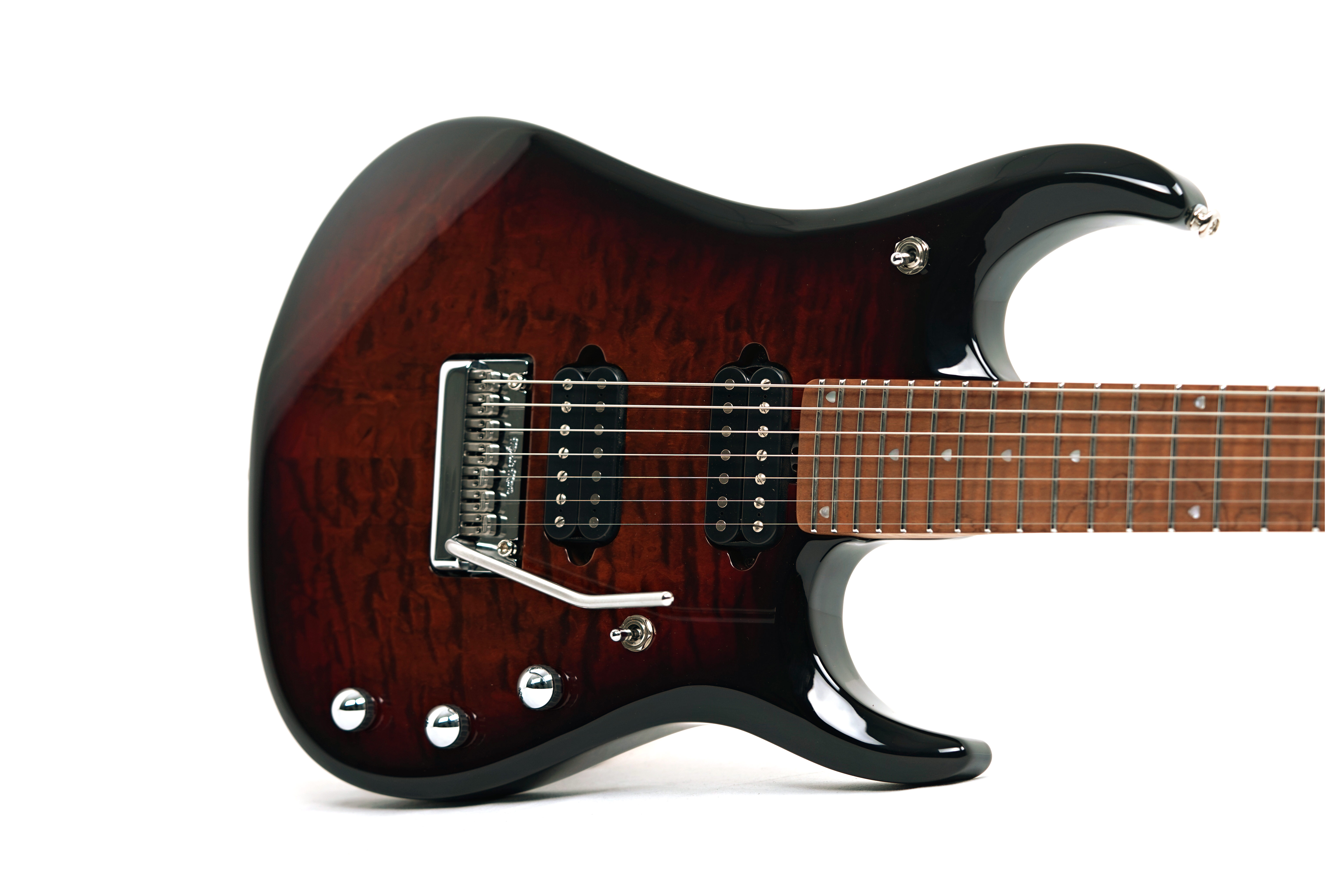 Music Man JP15 7 String Tiger Eye Quilt Maple Fingerboard #K07447