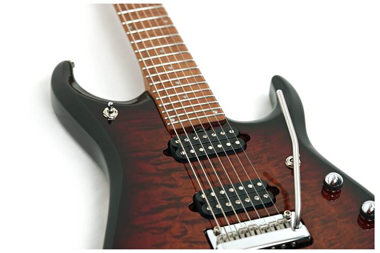 Music Man JP15 7 String Tiger Eye Quilt Maple Fingerboard #K07447 Music Man JP15 7 String Tiger Eye Quilt Maple Fingerboard #K07447