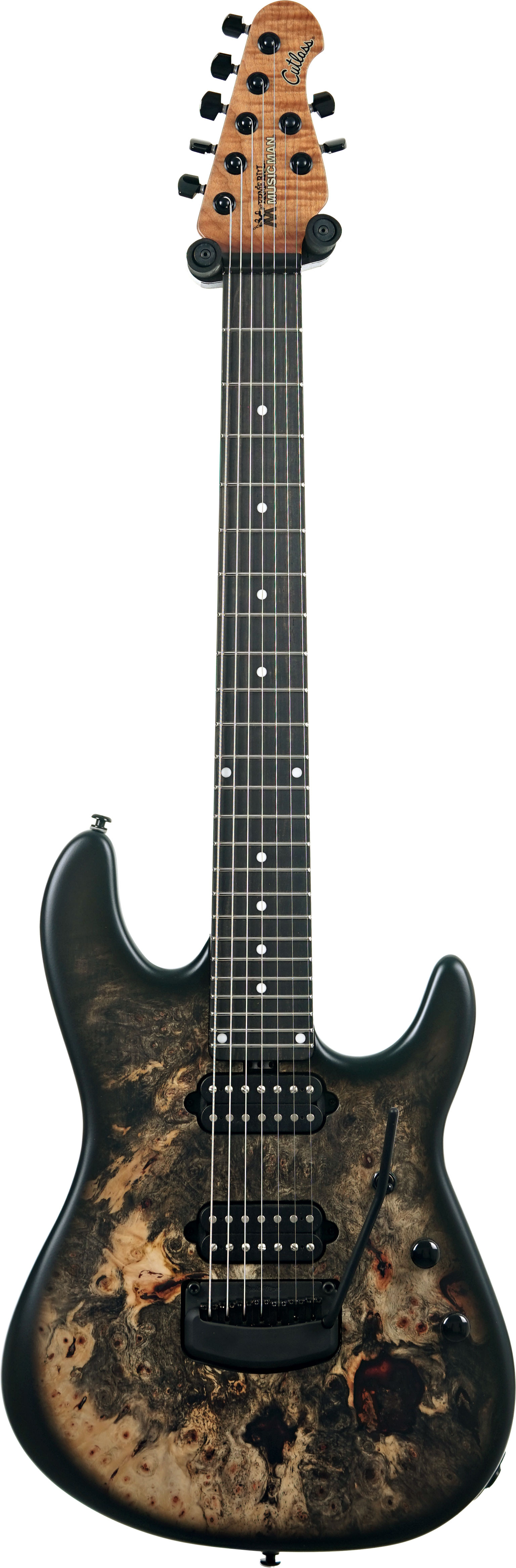 Music Man Cutlass HH Trem 7 Jason Richardson Burl Ebony Fingerboard #S12332