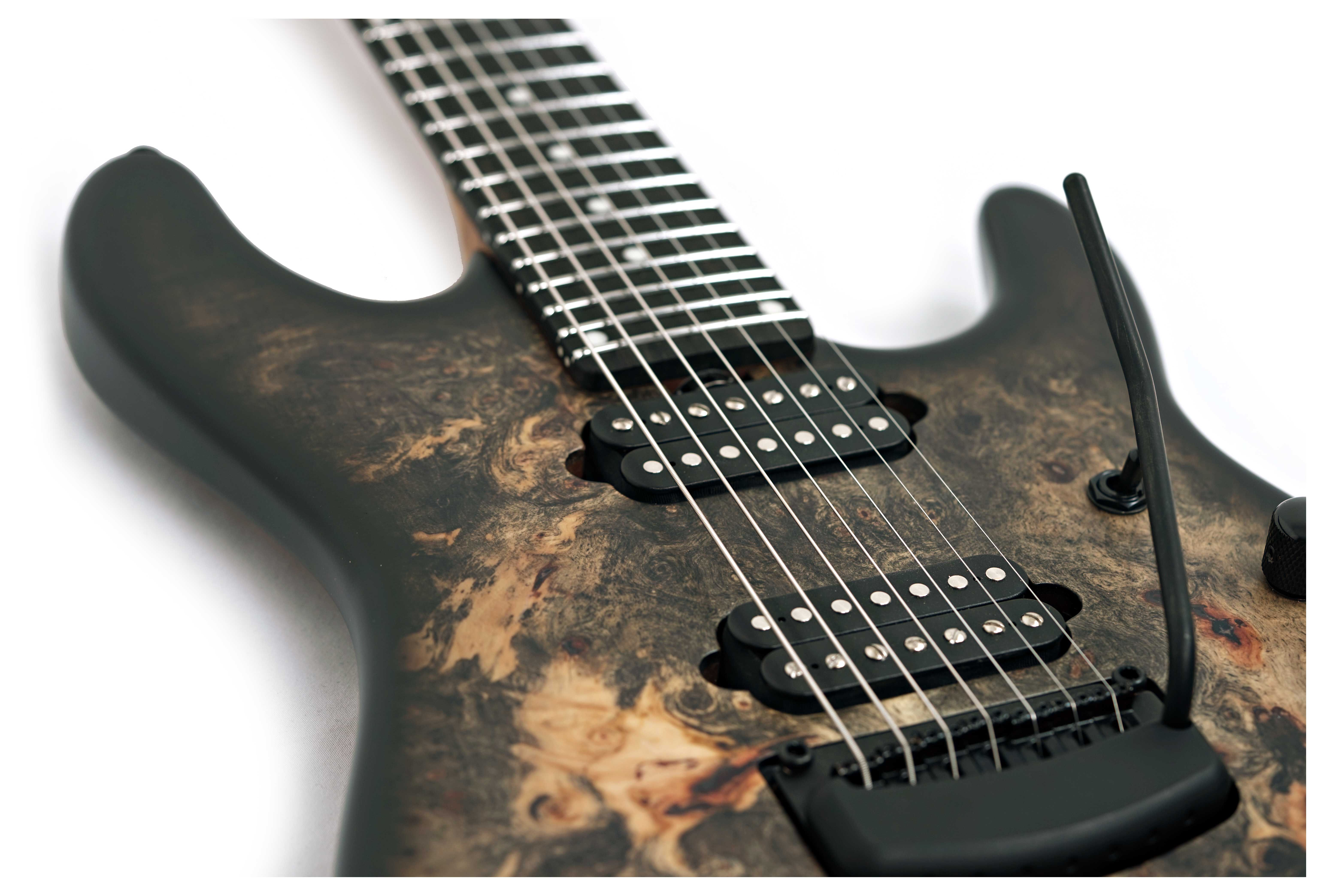 Music Man Cutlass HH Trem 7 Jason Richardson Burl Ebony Fingerboard #S12332