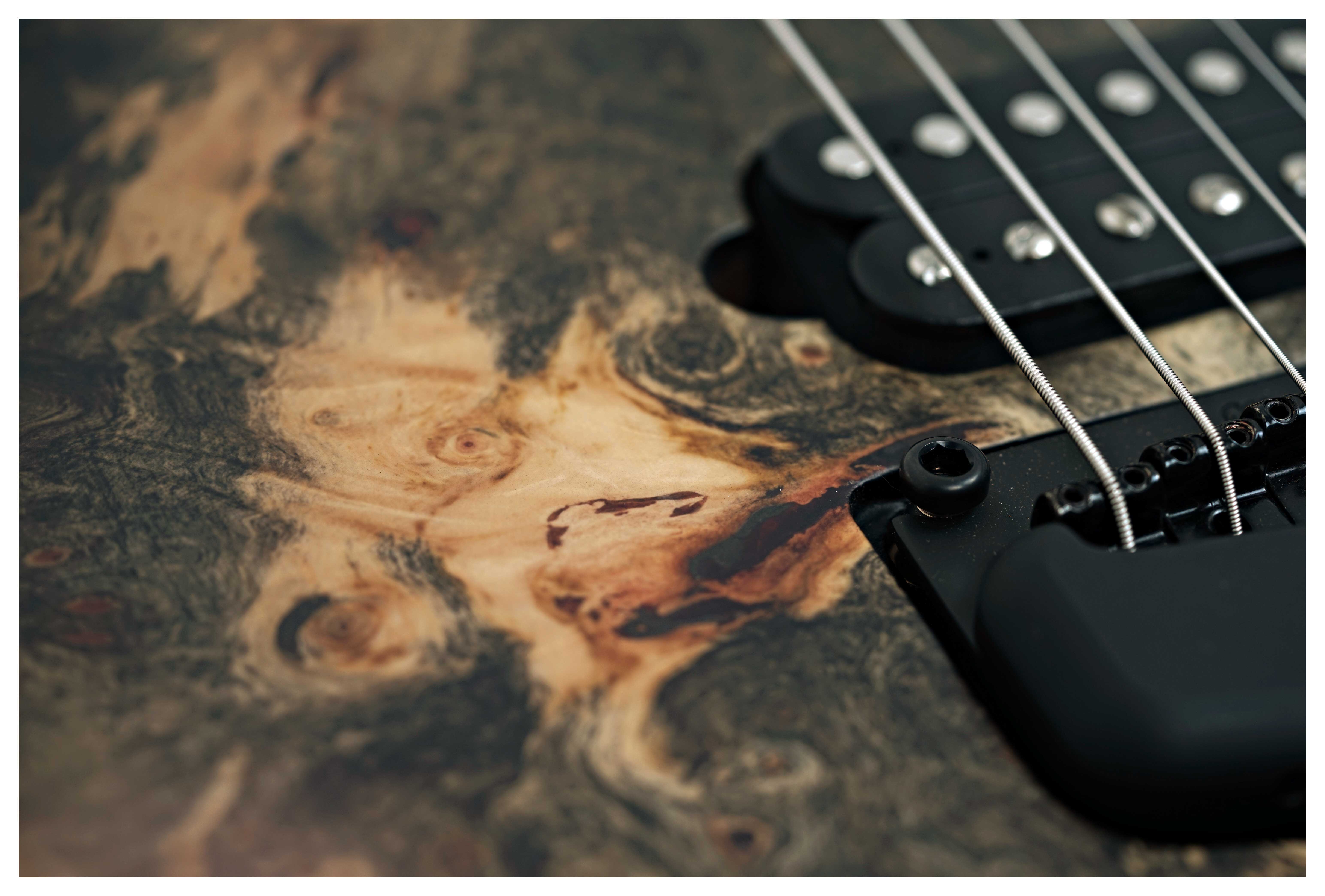 Music Man Cutlass HH Trem 7 Jason Richardson Burl Ebony Fingerboard #S12332