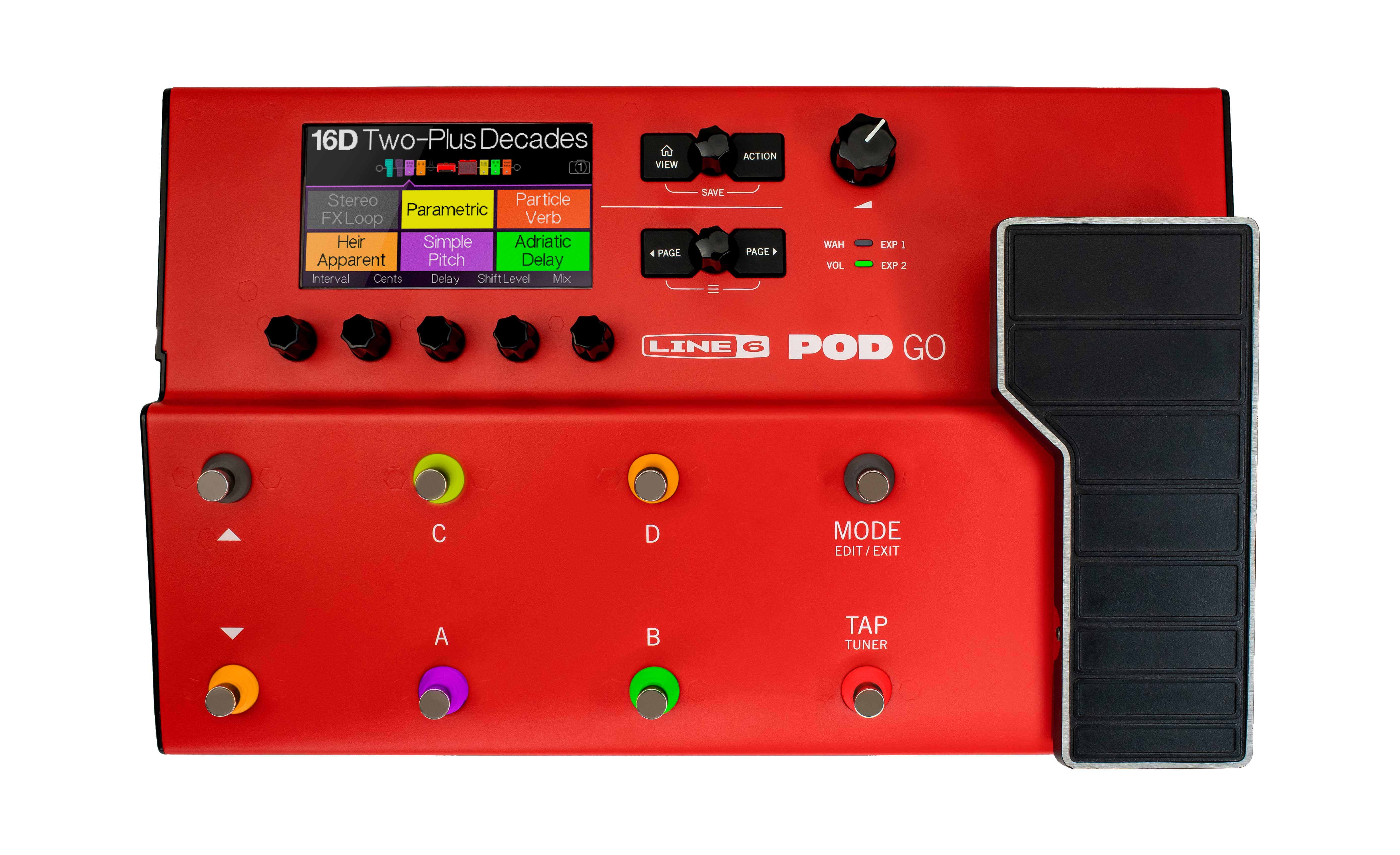 Line 6 POD Go Limited Edition Red Guitar Amp Modeller and Multi