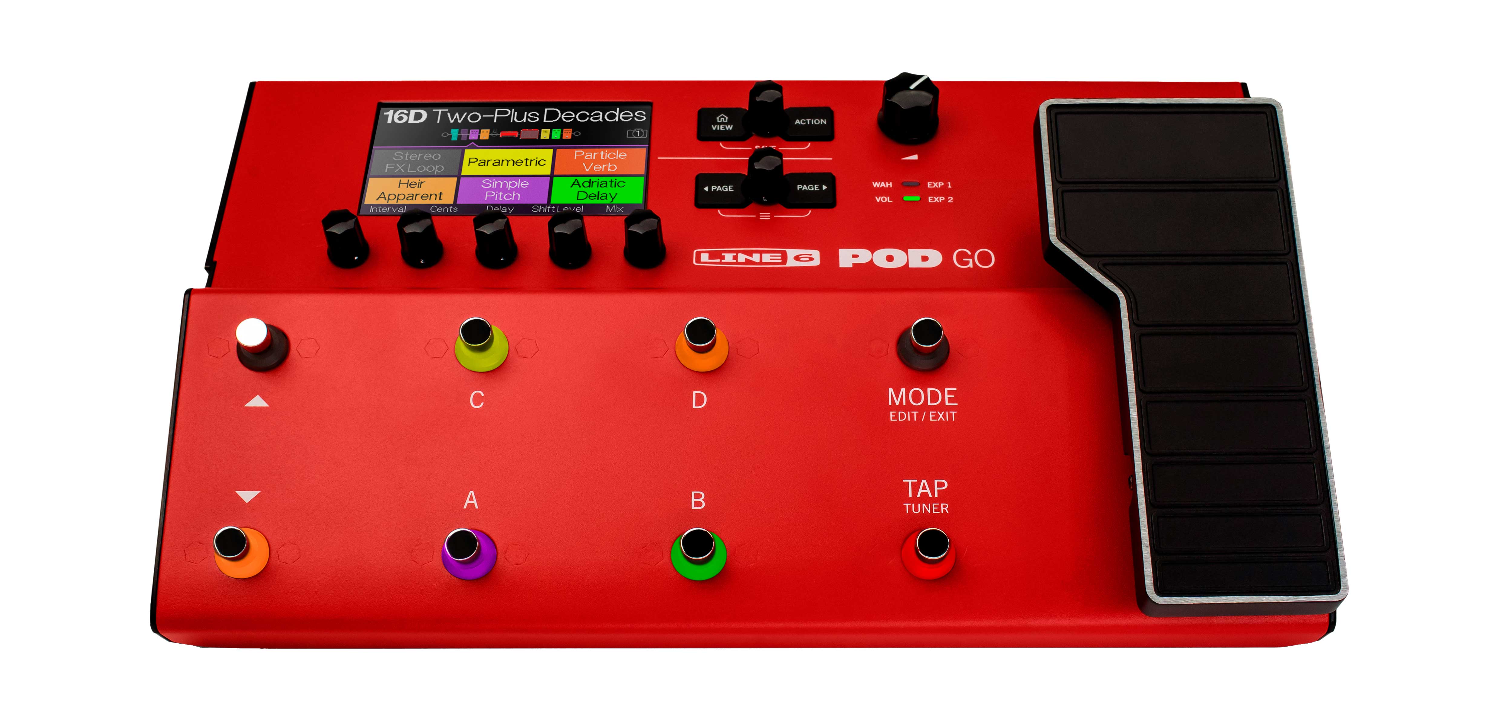 Line 6 POD Go Limited Edition Red Guitar Amp Modeller and Multi