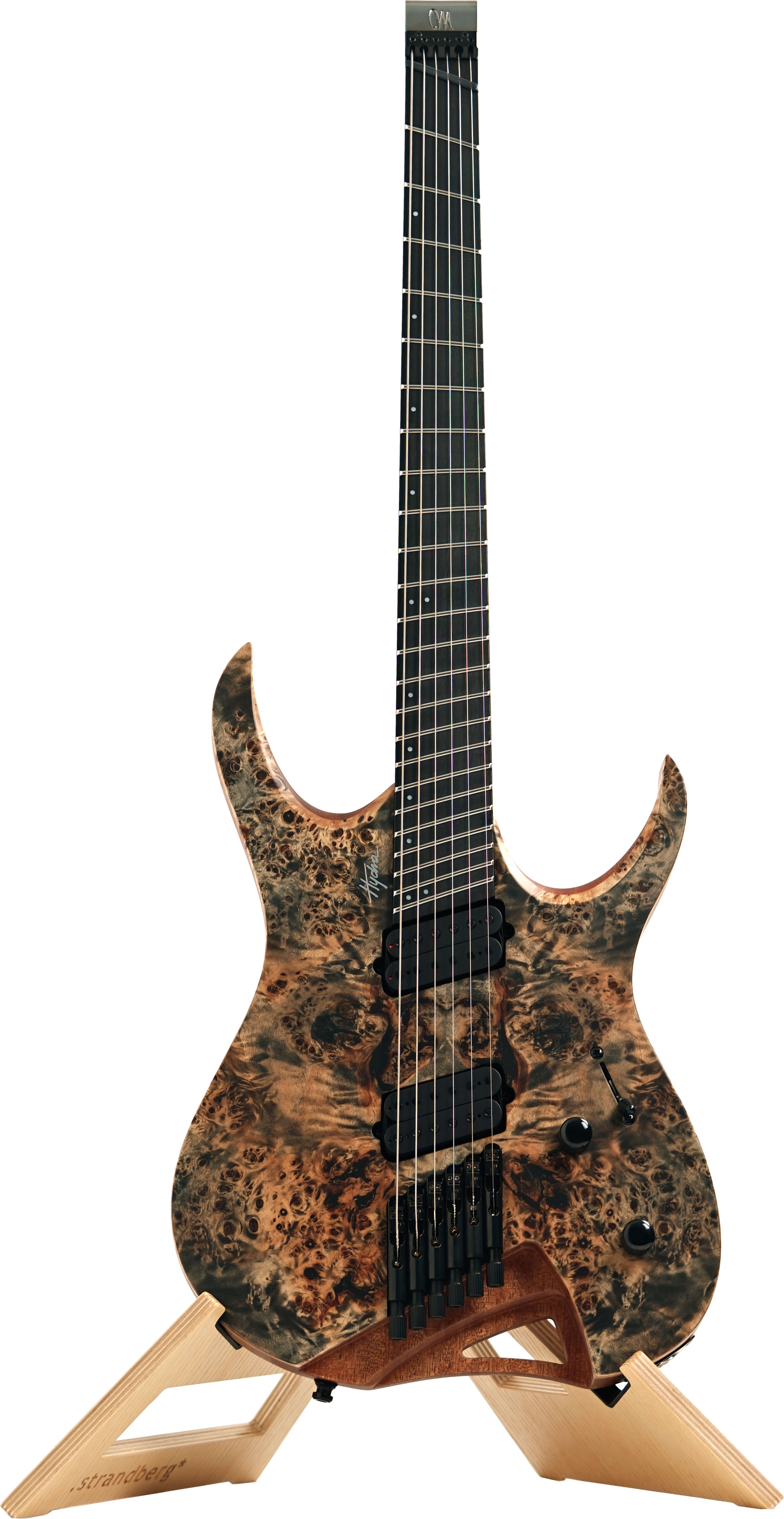 Mayones Hydra Elite 6 VF V-Fretboard Eye Poplar 3A Trans Graphite Satine #HF0000756