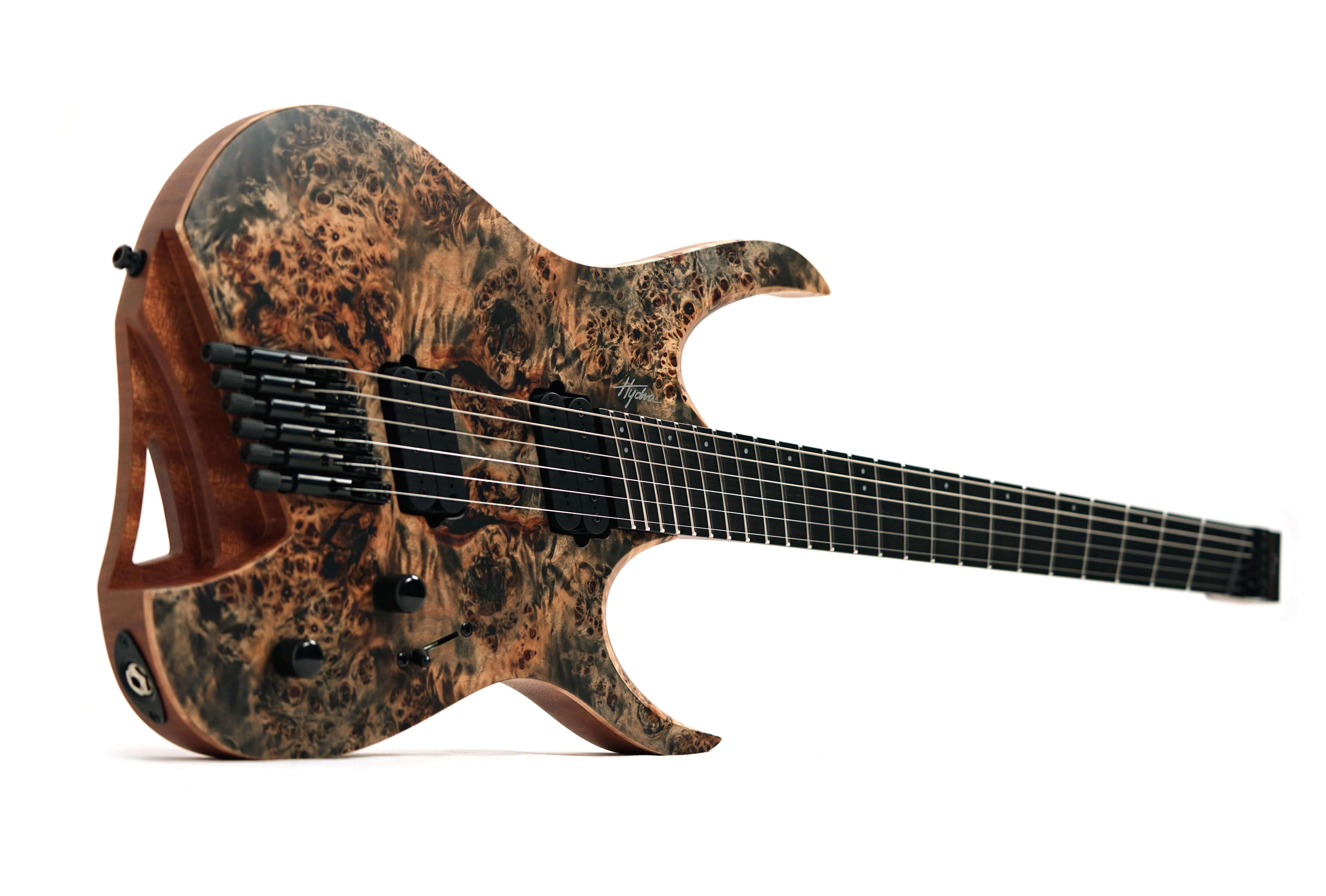 Mayones Hydra Elite 6 VF V-Fretboard Eye Poplar 3A Trans Graphite Satine #HF0000756