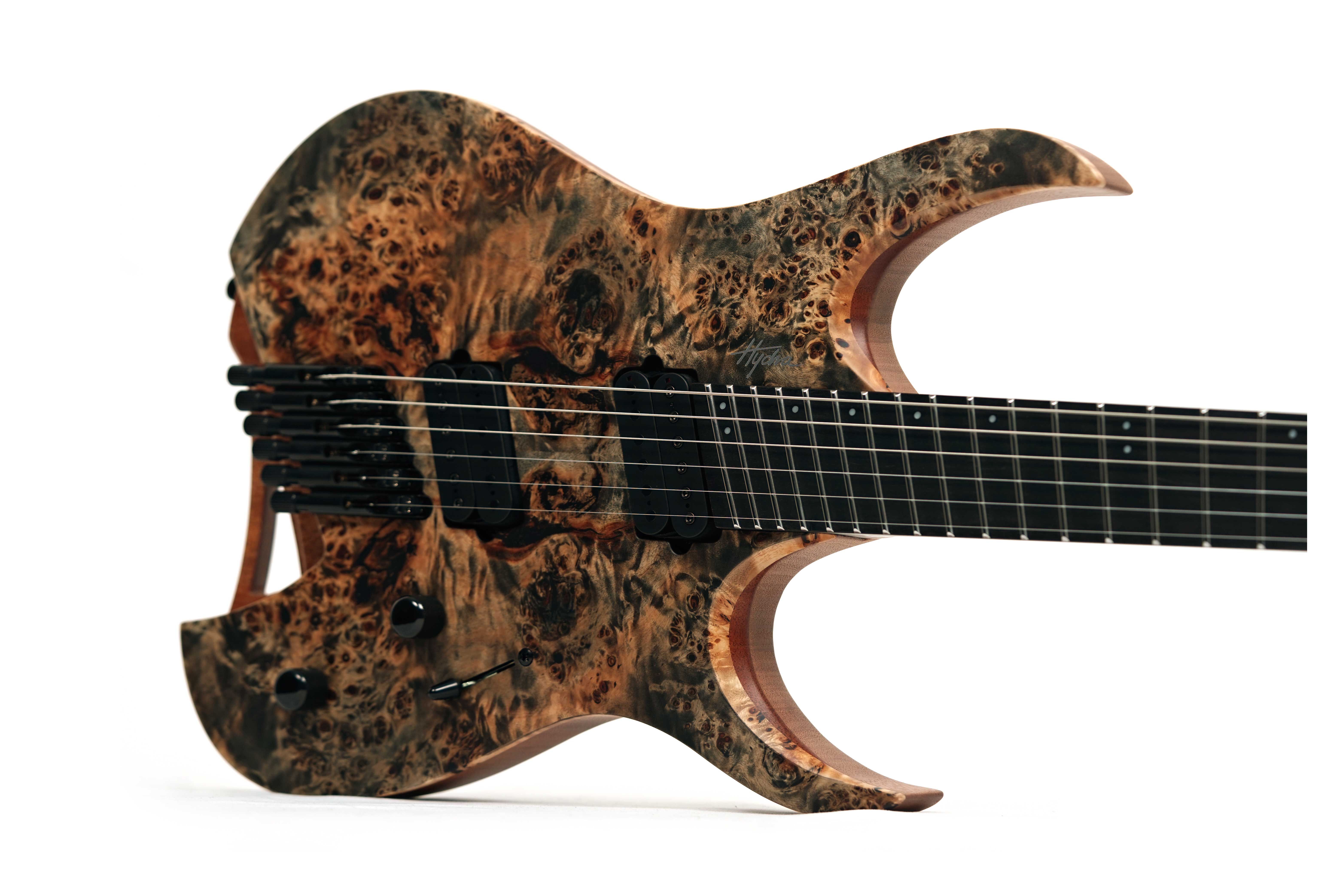 Mayones Hydra Elite 6 VF V-Fretboard Eye Poplar 3A Trans Graphite Satine #HF0000756