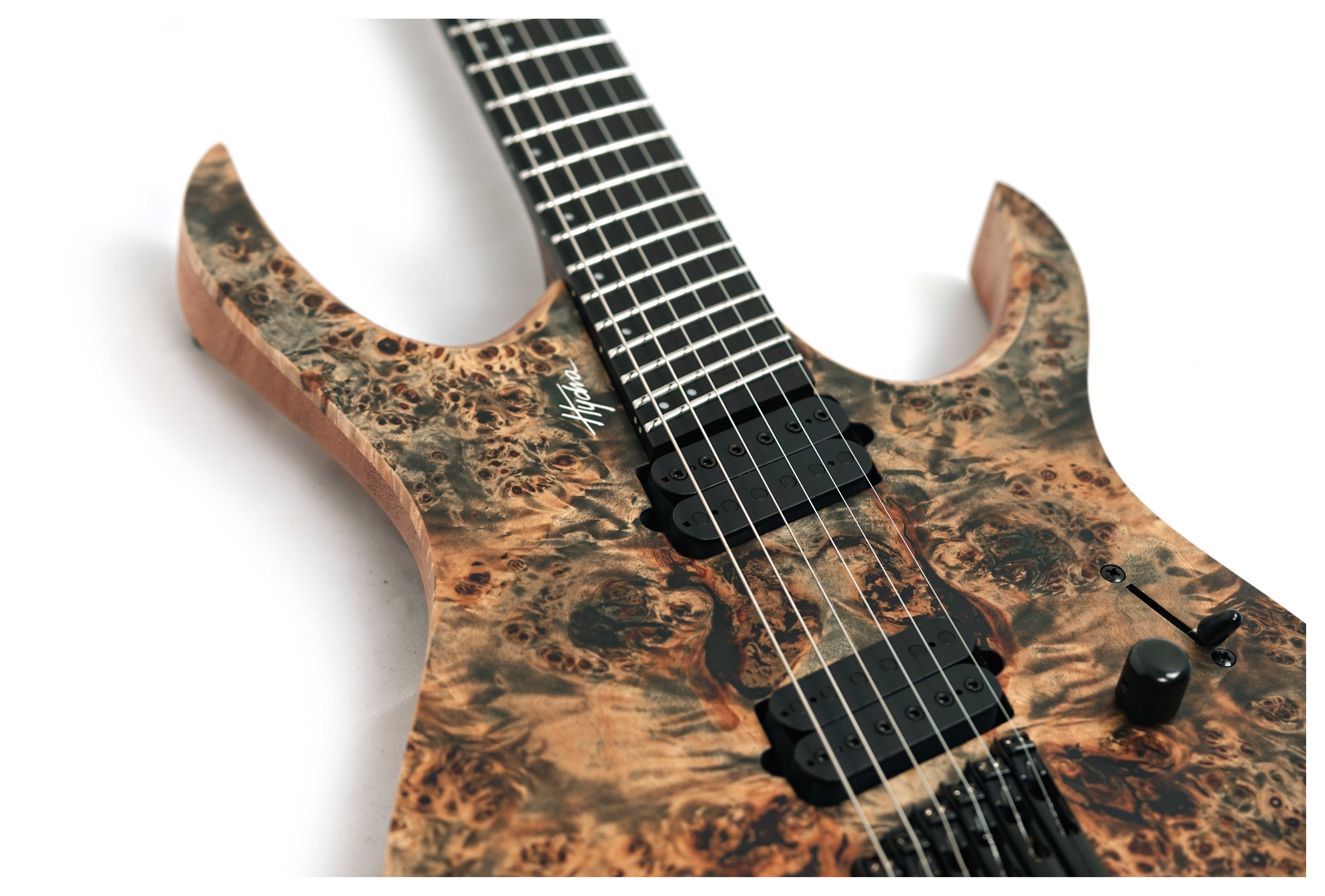 Mayones Hydra Elite 6 VF V-Fretboard Eye Poplar 3A Trans Graphite Satine #HF0000756