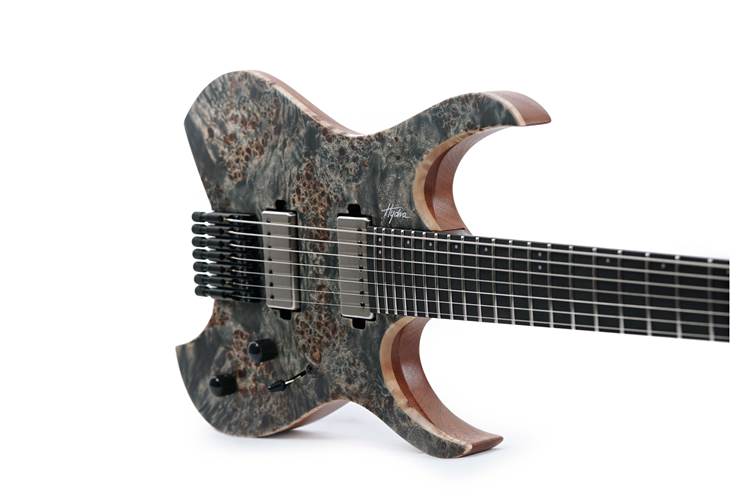 Mayones Hydra Elite 7, Eye Poplar 4A, Trans Graphite Satine, BKP TKO #HF000017 Mayones Hydra Elite 7, Eye Poplar 4A, Trans Graphite Satine, BKP TKO #HF000017
