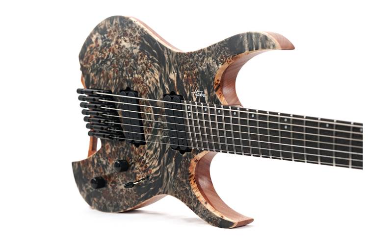 Mayones Hydra Elite 7 VF V-Fret, Eye Poplar 3A, Trans Graphite Satine, BKP TKO #HF0000766 Mayones Hydra Elite 7 VF V-Fret, Eye Poplar 3A, Trans Graphite Satine, BKP TKO #HF0000766