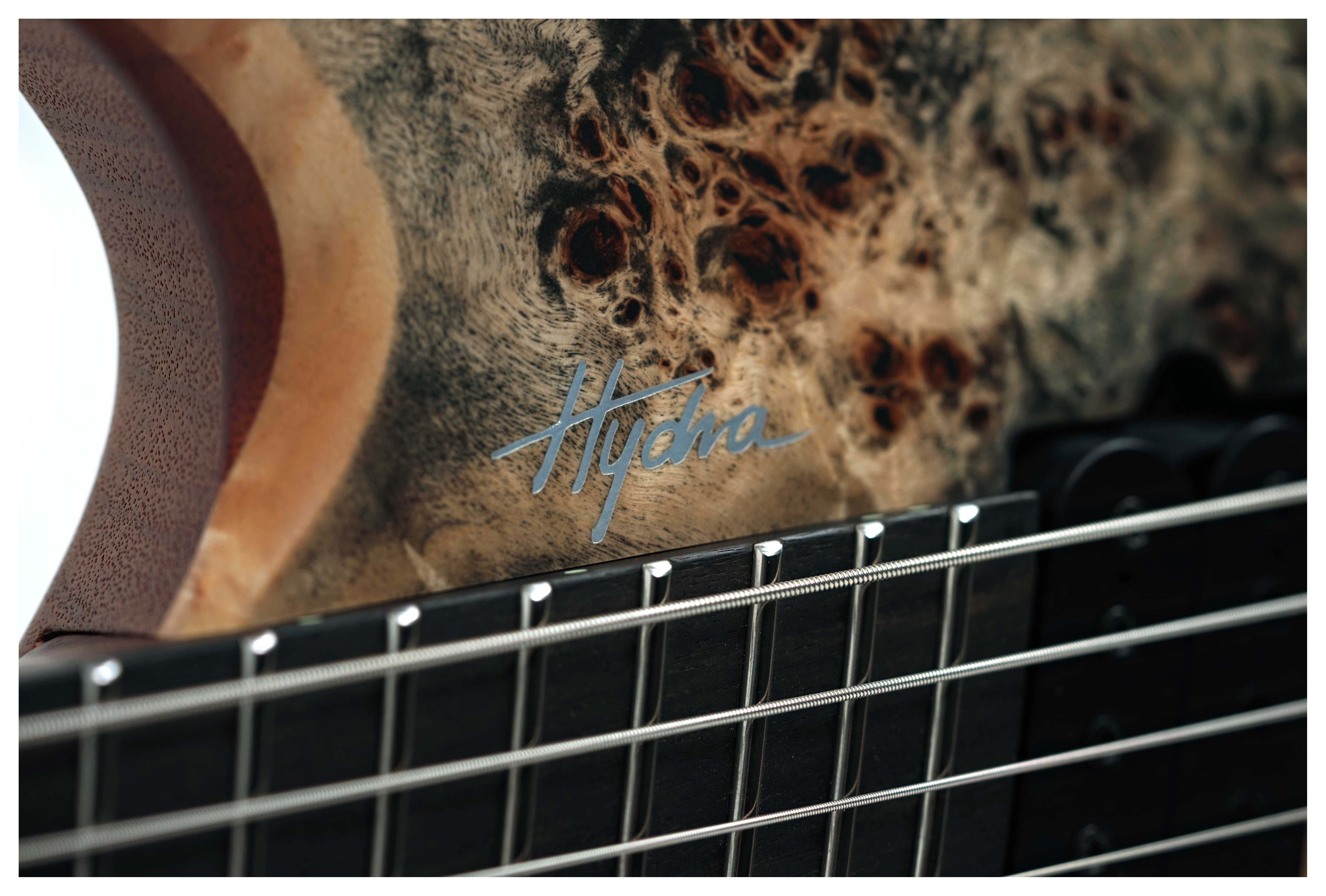 Mayones Hydra Elite 7 Left Handed VF V-Fret Eye Poplar 3A Trans